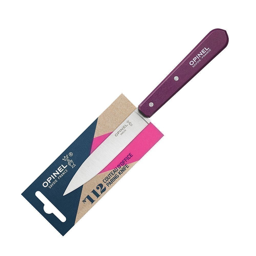 Нож столовый Opinel №112, деревянная рукоять, блистер, нержавеющая сталь, сливовый в интернет-магазине art-steel.ru, фото