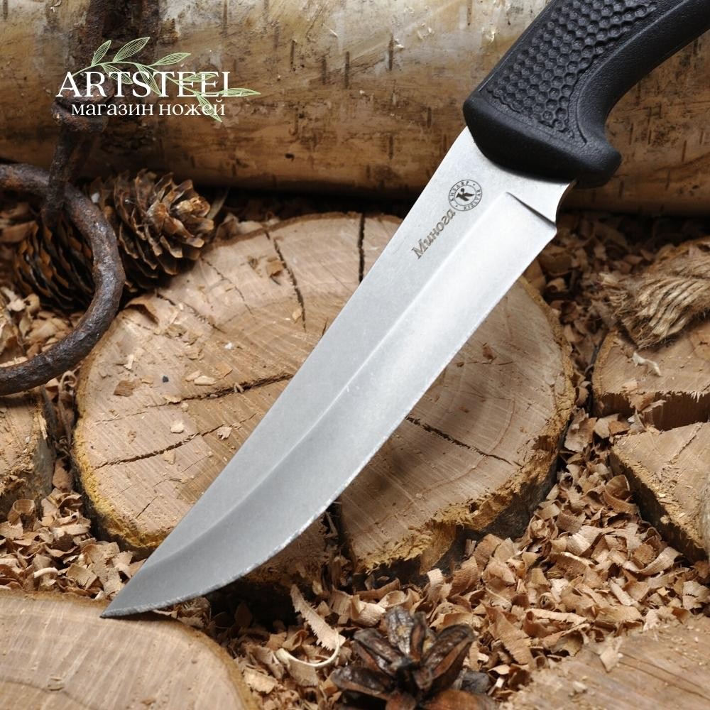 Туристический нож Минога, сталь AUS8, рукоять эластрон в интернет-магазине art-steel.ru, фото