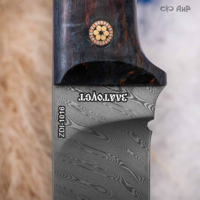 Универсальный нож Лиса ЦМ, сталь ZDI 1016, рукоять стабилизированная карельская береза в интернет-магазине art-steel.ru Универсальный нож Лиса ЦМ, сталь ZDI 1016, рукоять стабилизированная карельская береза в интернет-магазине art-steel.ru, фото