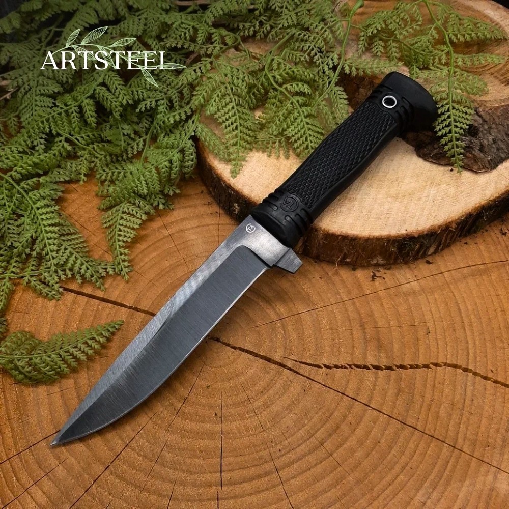 Нож Ефрейтор из стали 65Г, рукоять резина в интернет-магазине art-steel.ru, фото