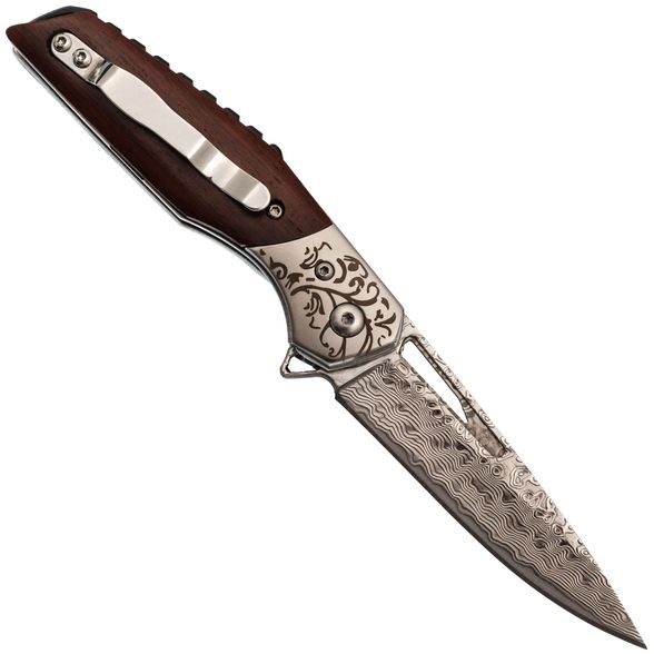 Универсальный складной нож Витязь, сталь Дамаск, рукоять дерево в интернет-магазине art-steel.ru Универсальный складной нож Витязь, сталь Дамаск, рукоять дерево в интернет-магазине art-steel.ru, фото