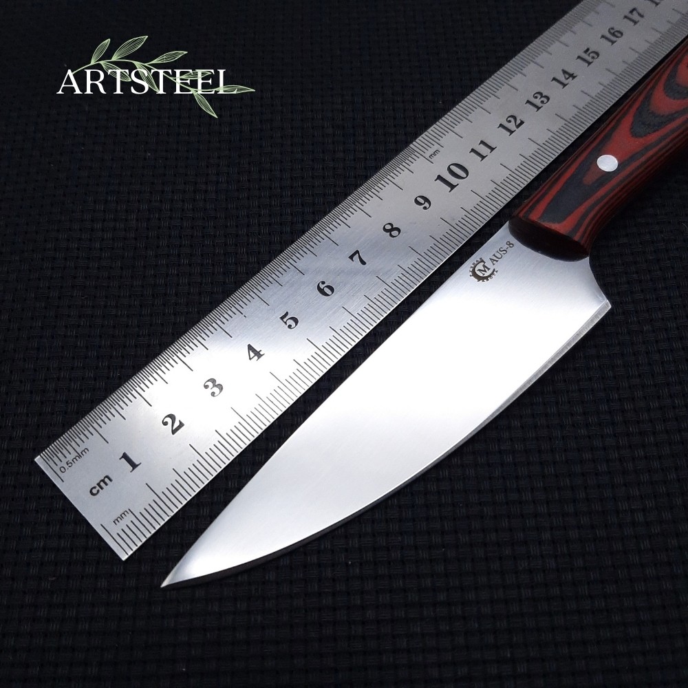 Кухонный нож Овощной 3 из стали AUS8, рукоять G10 в интернет-магазине art-steel.ru, фото