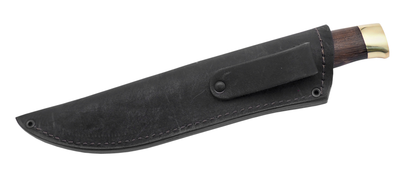 Универсальный нож ручной работы Кадет-1, сталь 95X18, рукоять дерево, латунь в интернет-магазине art-steel.ru, фото