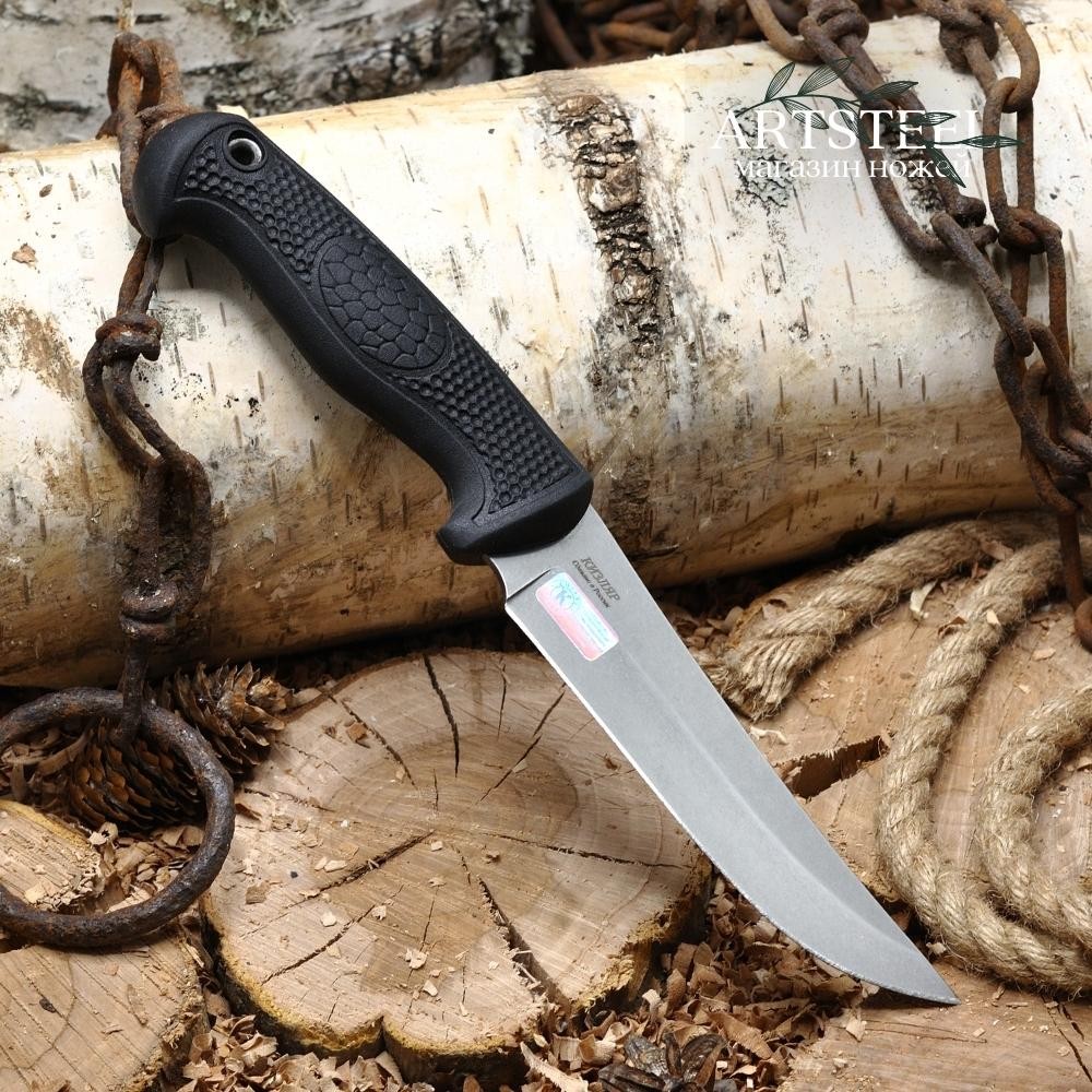 Туристический нож Минога, сталь AUS8, рукоять эластрон в интернет-магазине art-steel.ru, фото