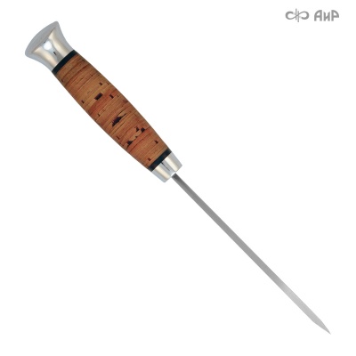 Универсальный нож Финка-3, сталь 95х18, рукоять береста алюминий в интернет-магазине art-steel.ru, фото