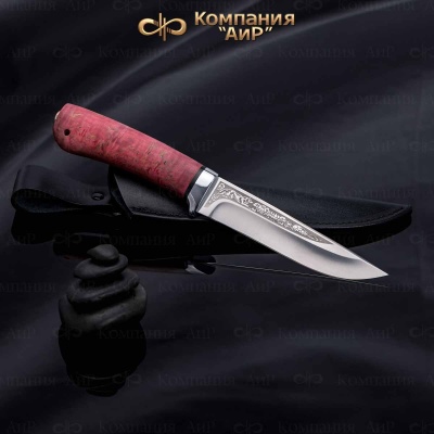 Универсальный нож Лиса, сталь 95х18, рукоять стабилизированная карельская береза в интернет-магазине art-steel.ru, фото