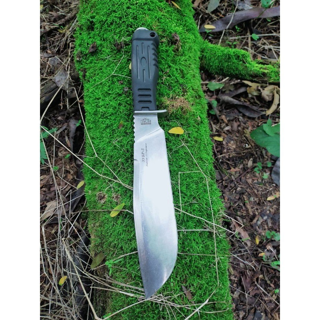 Охотничий нож Зубр-5, сталь AUS8, рукоять резинопластик в интернет-магазине art-steel.ru, фото