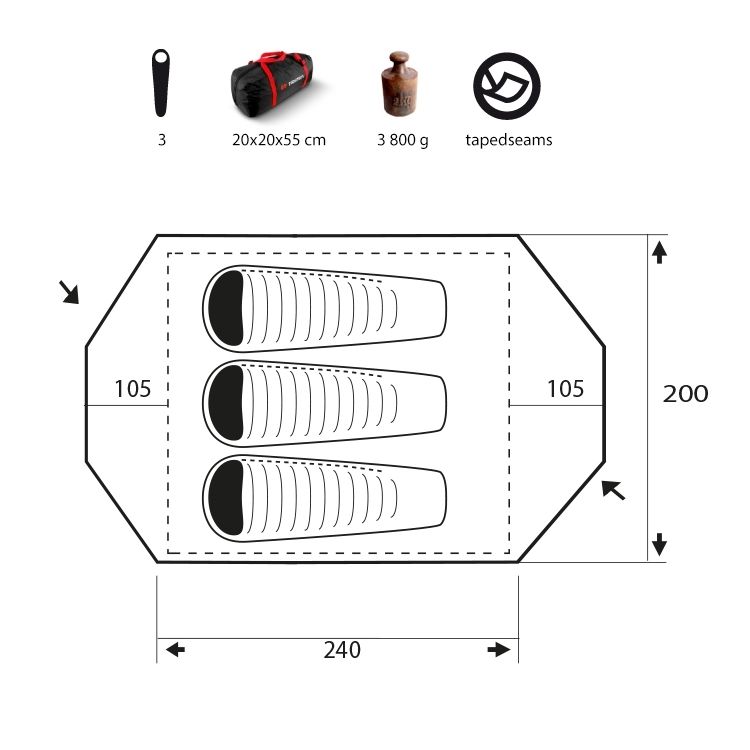 Палатка Trimm Extreme VISION-DSL, оранжевый 3 в интернет-магазине art-steel.ru Палатка Trimm Extreme VISION-DSL, оранжевый 3 в интернет-магазине art-steel.ru, фото