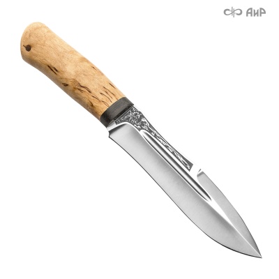 Универсальный нож Скорпион, сталь 95х18, рукоять карельская береза в интернет-магазине art-steel.ru, фото