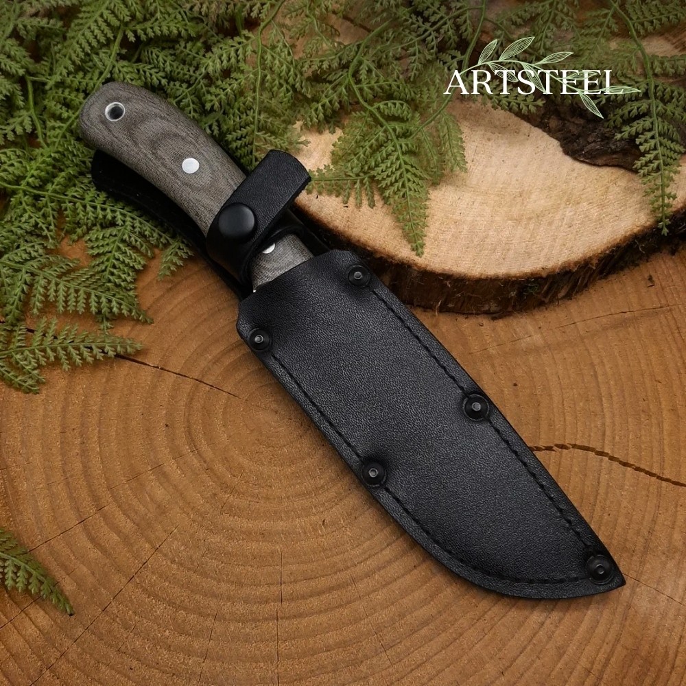 Нож Сибиряк из стали 95Х18, рукоять микарта в интернет-магазине art-steel.ru, фото