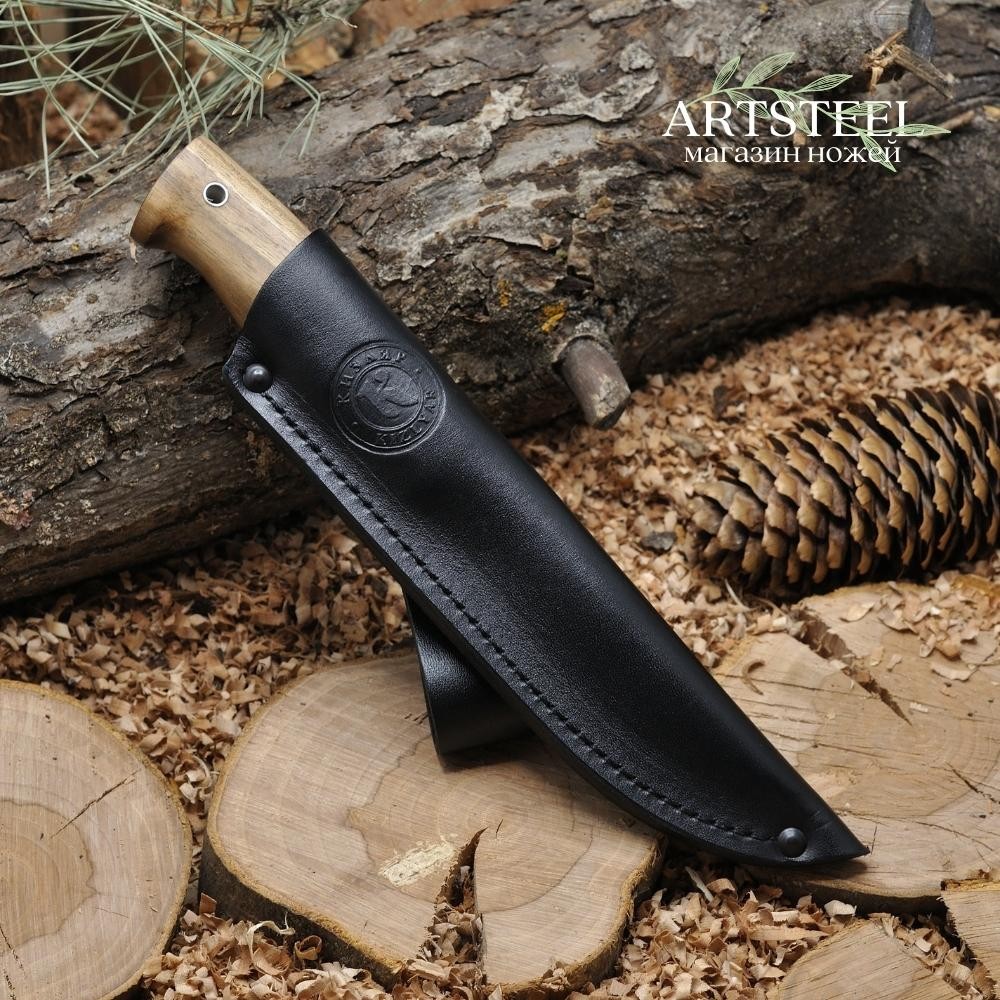 Охотничий нож Странник, сталь AUS8, рукоять дерево в интернет-магазине art-steel.ru, фото