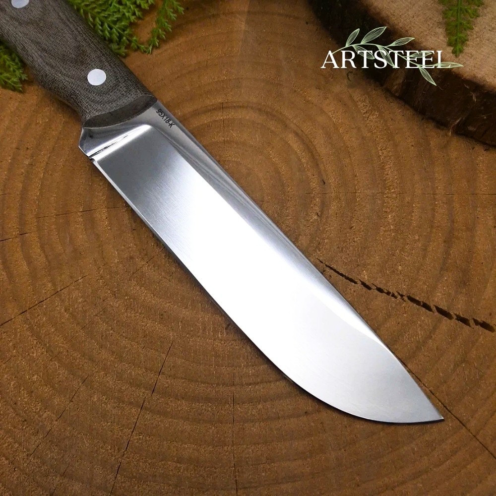 Нож Сибиряк из стали 95Х18, рукоять микарта в интернет-магазине art-steel.ru, фото