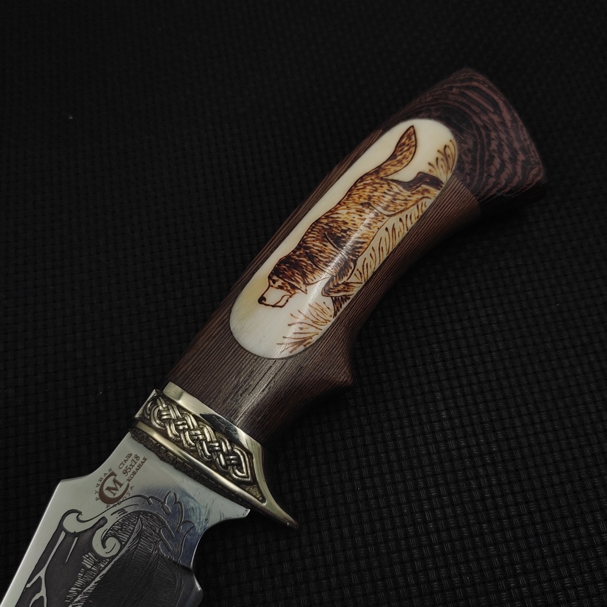 Нож Корсар из стали 95х18, рукоять венге, литьё мельхиор в интернет-магазине art-steel.ru, фото