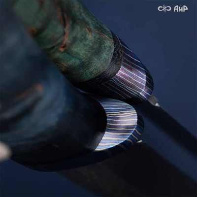 Универсальный нож Лиса, сталь Elmax, ZlaTi, рукоять стабилизированная карельская береза в интернет-магазине art-steel.ru Универсальный нож Лиса, сталь Elmax, ZlaTi, рукоять стабилизированная карельская береза в интернет-магазине art-steel.ru, фото