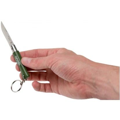 Нож-брелок Opinel №4, нержавеющая сталь, зеленый в интернет-магазине art-steel.ru, фото