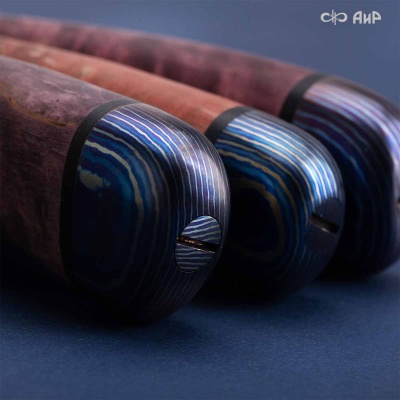 Универсальный нож Лиса, сталь Elmax, ZlaTi, рукоять стабилизированная карельская береза в интернет-магазине art-steel.ru Универсальный нож Лиса, сталь Elmax, ZlaTi, рукоять стабилизированная карельская береза в интернет-магазине art-steel.ru, фото