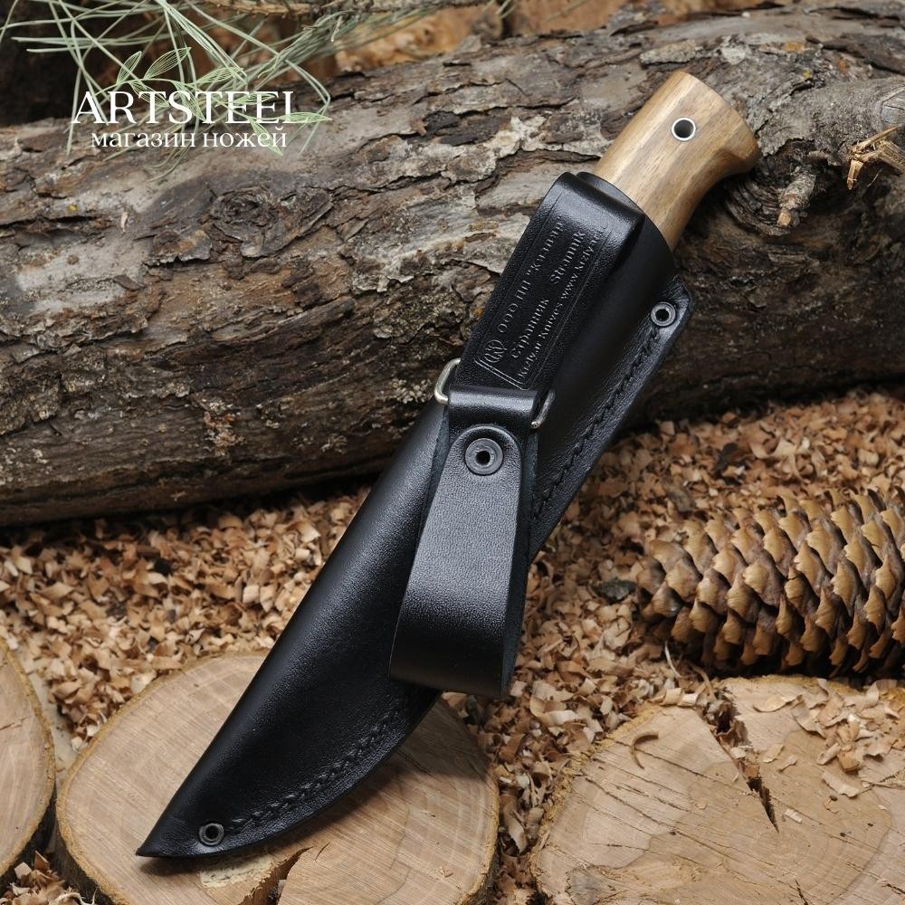 Охотничий нож Странник, сталь AUS8, рукоять дерево в интернет-магазине art-steel.ru, фото