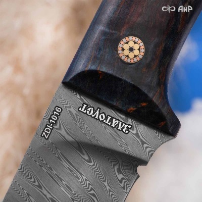 Универсальный нож Лиса ЦМ, сталь ZDI 1016, рукоять стабилизированная карельская береза в интернет-магазине art-steel.ru Универсальный нож Лиса ЦМ, сталь ZDI 1016, рукоять стабилизированная карельская береза в интернет-магазине art-steel.ru, фото