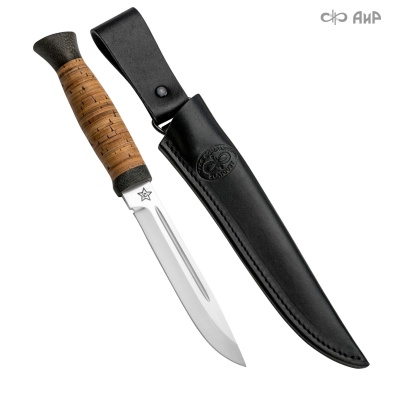 Универсальный нож Финка-3, сталь 95х18, рукоять береста в интернет-магазине art-steel.ru, фото