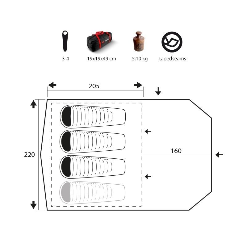 Палатка Trimm Trekking FOCUS, песочный 3+1 в интернет-магазине art-steel.ru Палатка Trimm Trekking FOCUS, песочный 3+1 в интернет-магазине art-steel.ru, фото