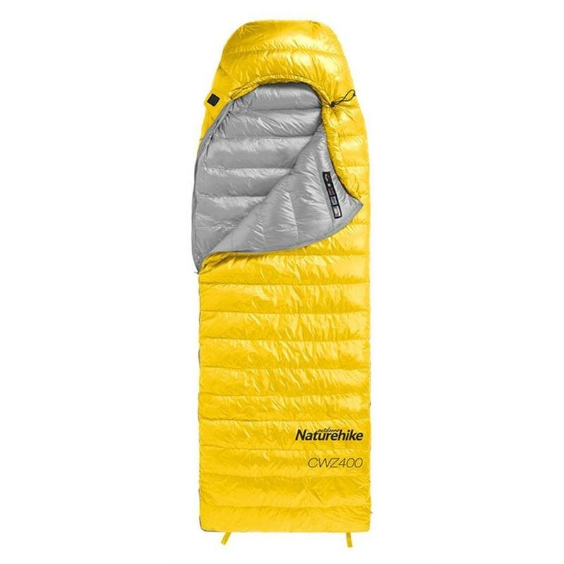 Мешок спальный Naturehike CWZ400 NH19W400-Z с пуховым конвертом M желтый в интернет-магазине art-steel.ru, фото