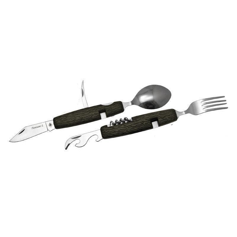 Походный набор столовых приборов  Пикник-1, сталь 420, рукоять пластик в интернет-магазине art-steel.ru, фото