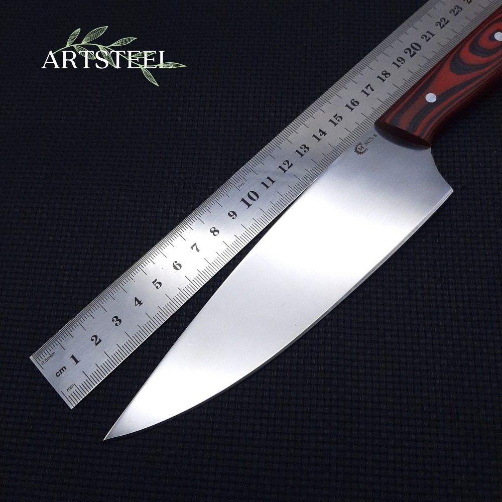 Кухонный нож Хлебный 3 из стали AUS8, рукоять G10 в интернет-магазине art-steel.ru, фото