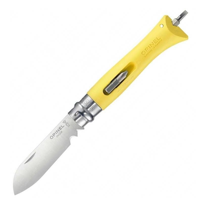 Набор-дисплей Opinel, 12 ножей №9 DIY из нержав стали, 6 серых + 6 желтых в интернет-магазине art-steel.ru, фото