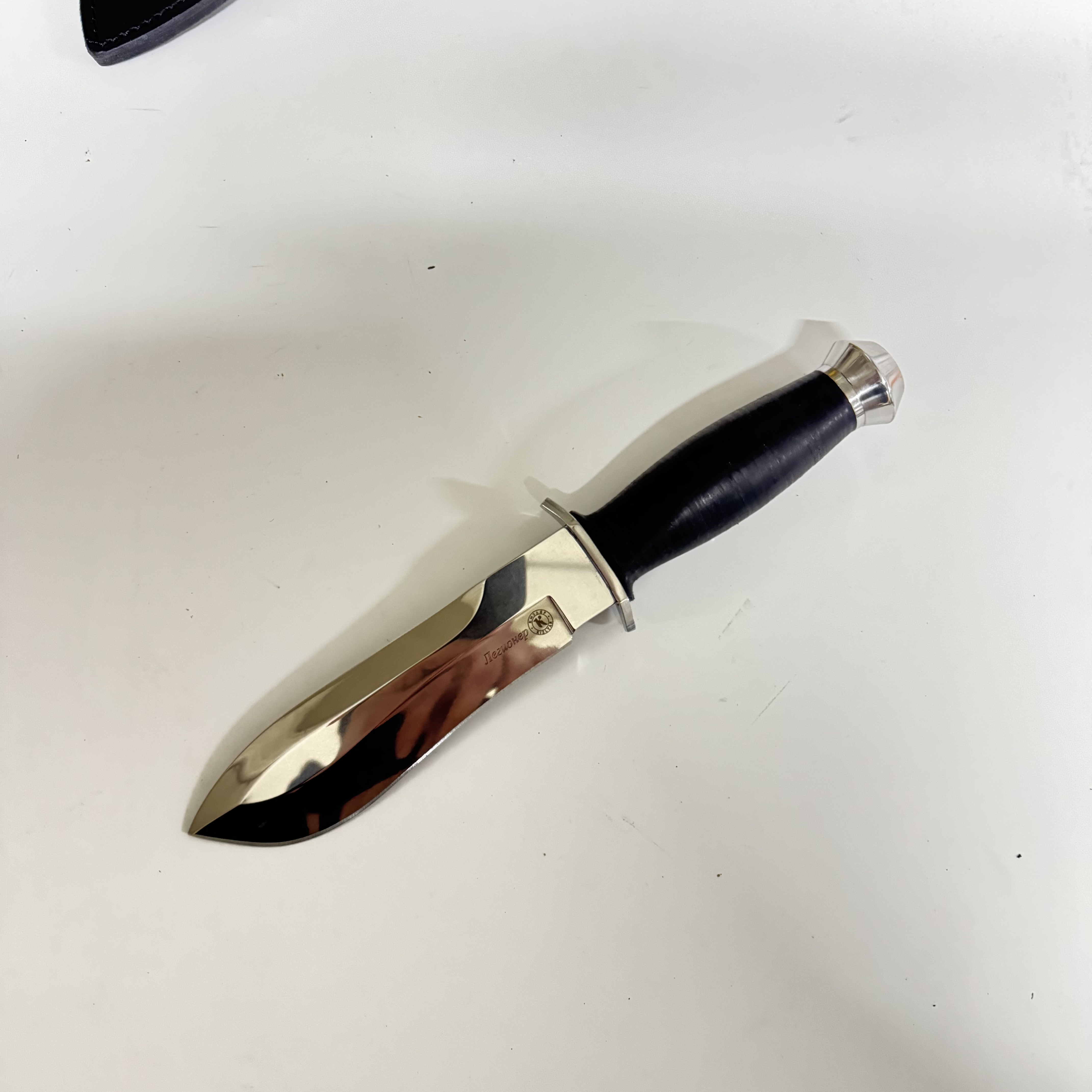 Нож Легионер из стали 95х18, рукоять наборная кожа (уценка) в интернет-магазине art-steel.ru, фото