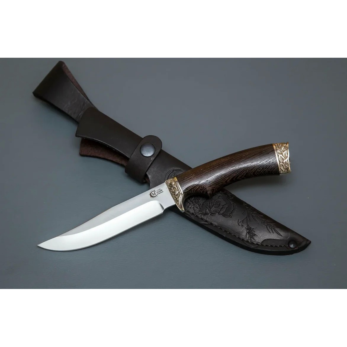 Нож Мангуст из стали Х12МФ, рукоять венге, литьё мельхиор в интернет-магазине art-steel.ru, фото