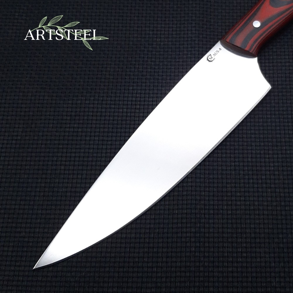 Кухонный нож Хлебный 3 из стали AUS8, рукоять G10 в интернет-магазине art-steel.ru, фото