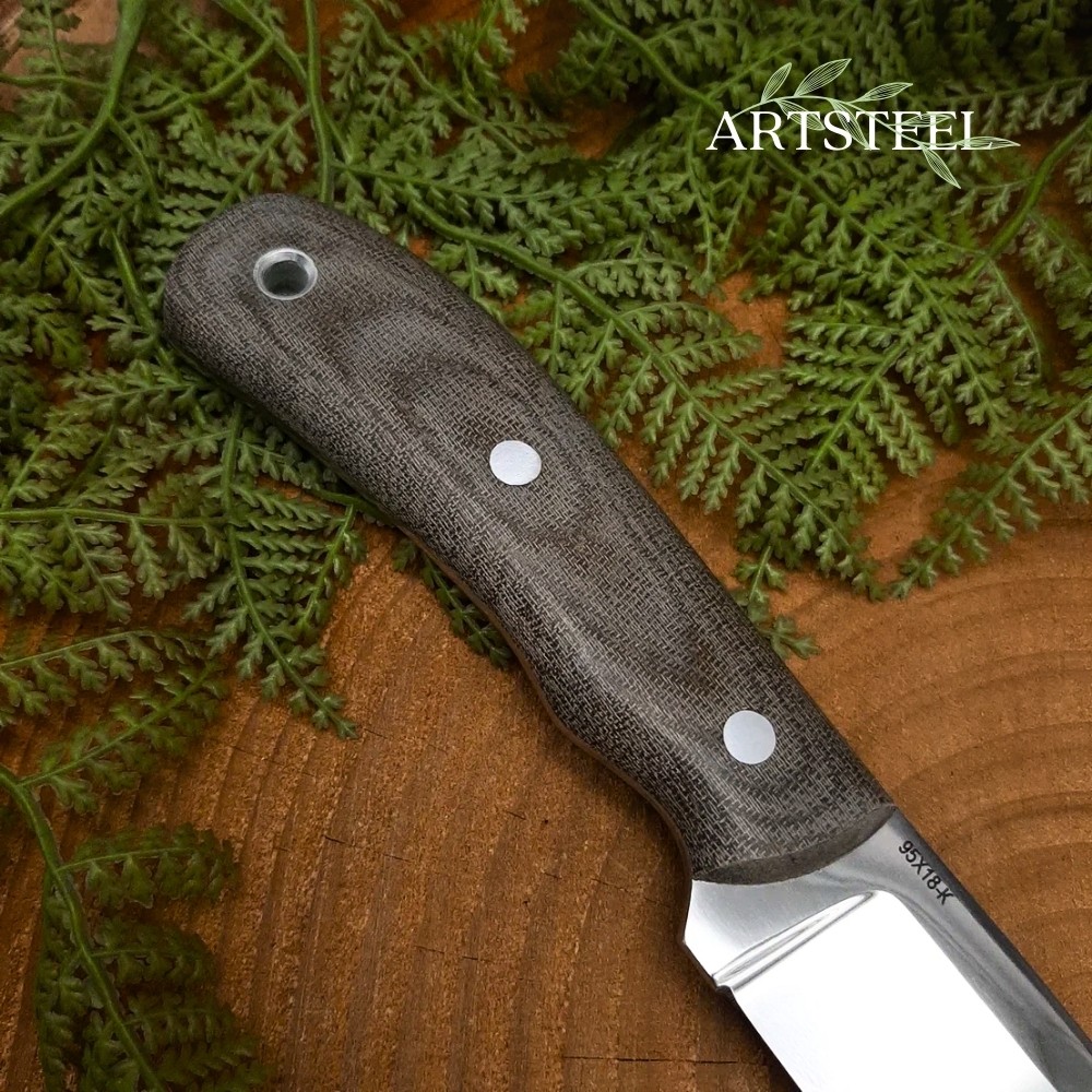 Нож Сибиряк из стали 95Х18, рукоять микарта в интернет-магазине art-steel.ru, фото