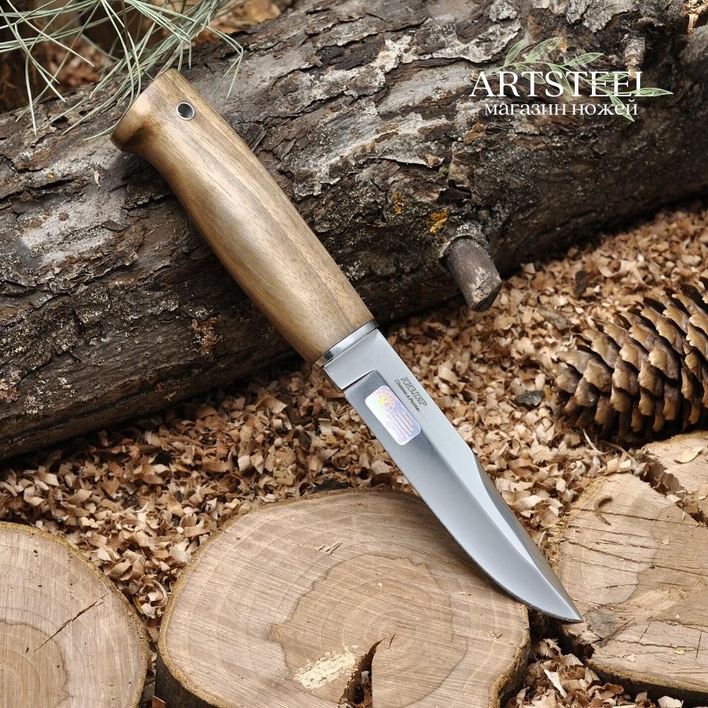 Охотничий нож Странник, сталь AUS8, рукоять дерево в интернет-магазине art-steel.ru, фото