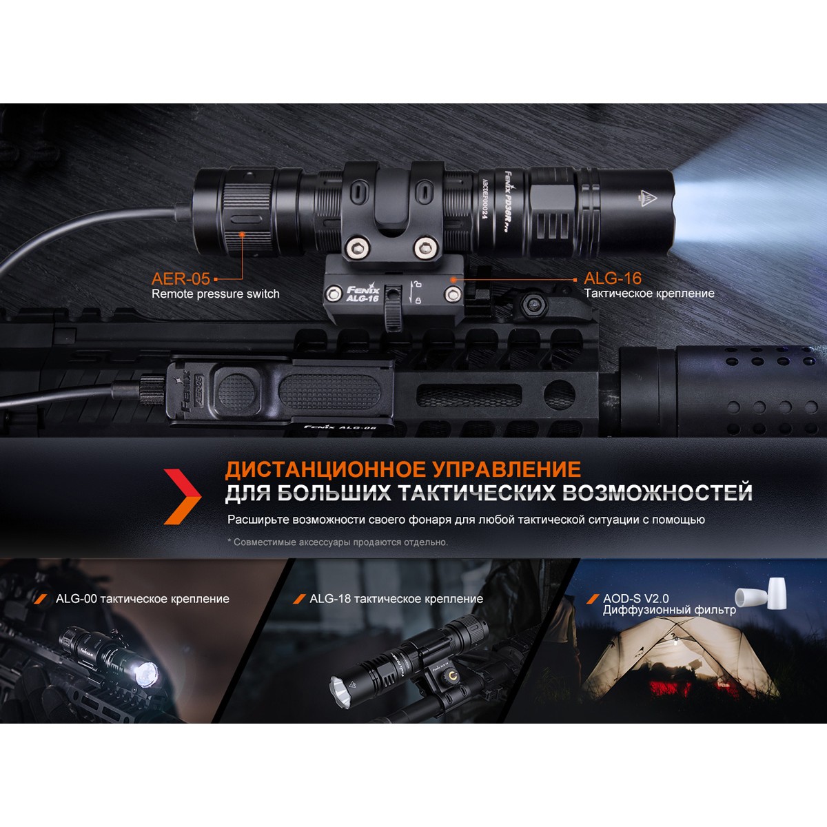 Фонарь тактический светодиодный Fenix PD36R, дальность 380 м в интернет-магазине art-steel.ru Фонарь тактический светодиодный Fenix PD36R, дальность 380 м в интернет-магазине art-steel.ru, фото