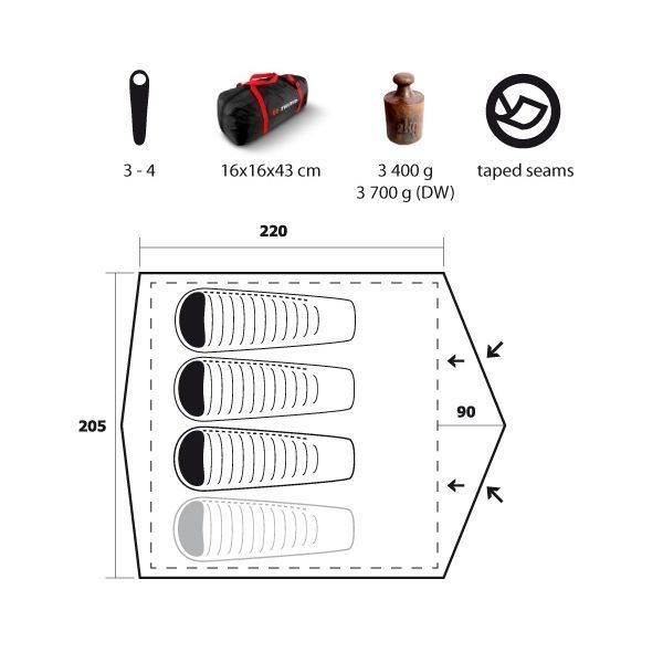 Палатка Trimm Trekking LARGO, песочный 3+1 в интернет-магазине art-steel.ru Палатка Trimm Trekking LARGO, песочный 3+1 в интернет-магазине art-steel.ru, фото
