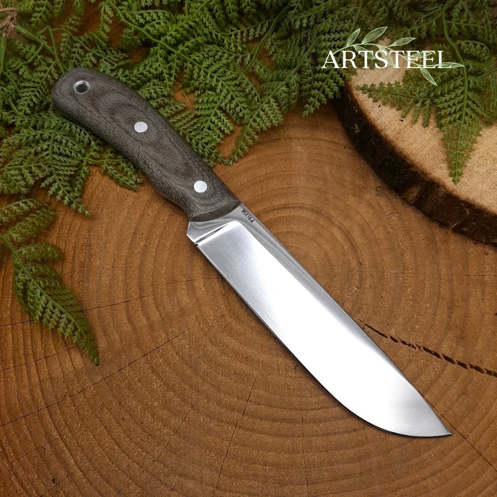 Нож Сибиряк из стали 95Х18, рукоять микарта в интернет-магазине art-steel.ru, фото