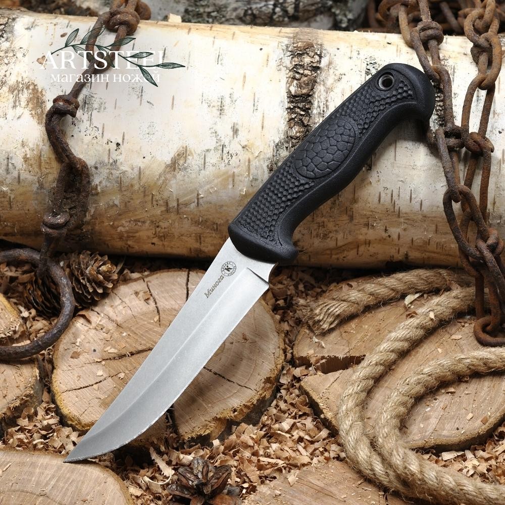 Туристический нож Минога, сталь AUS8, рукоять эластрон в интернет-магазине art-steel.ru, фото