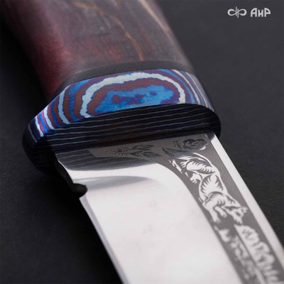 Универсальный нож Лиса, сталь Elmax, ZlaTi, рукоять стабилизированная карельская береза в интернет-магазине art-steel.ru Универсальный нож Лиса, сталь Elmax, ZlaTi, рукоять стабилизированная карельская береза в интернет-магазине art-steel.ru, фото