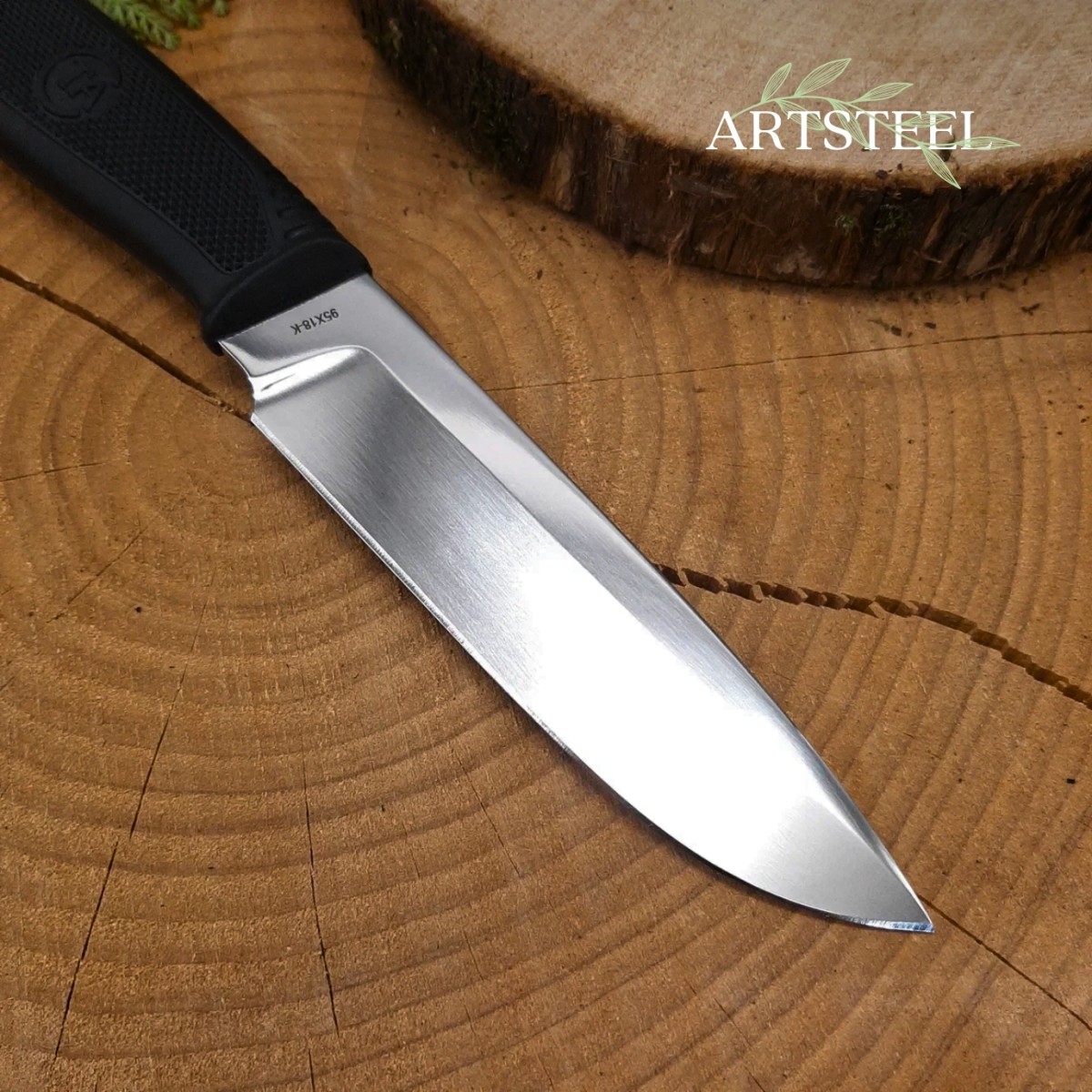 Нож Кубанец из стали 95Х18, рукоять резина в интернет-магазине art-steel.ru, фото