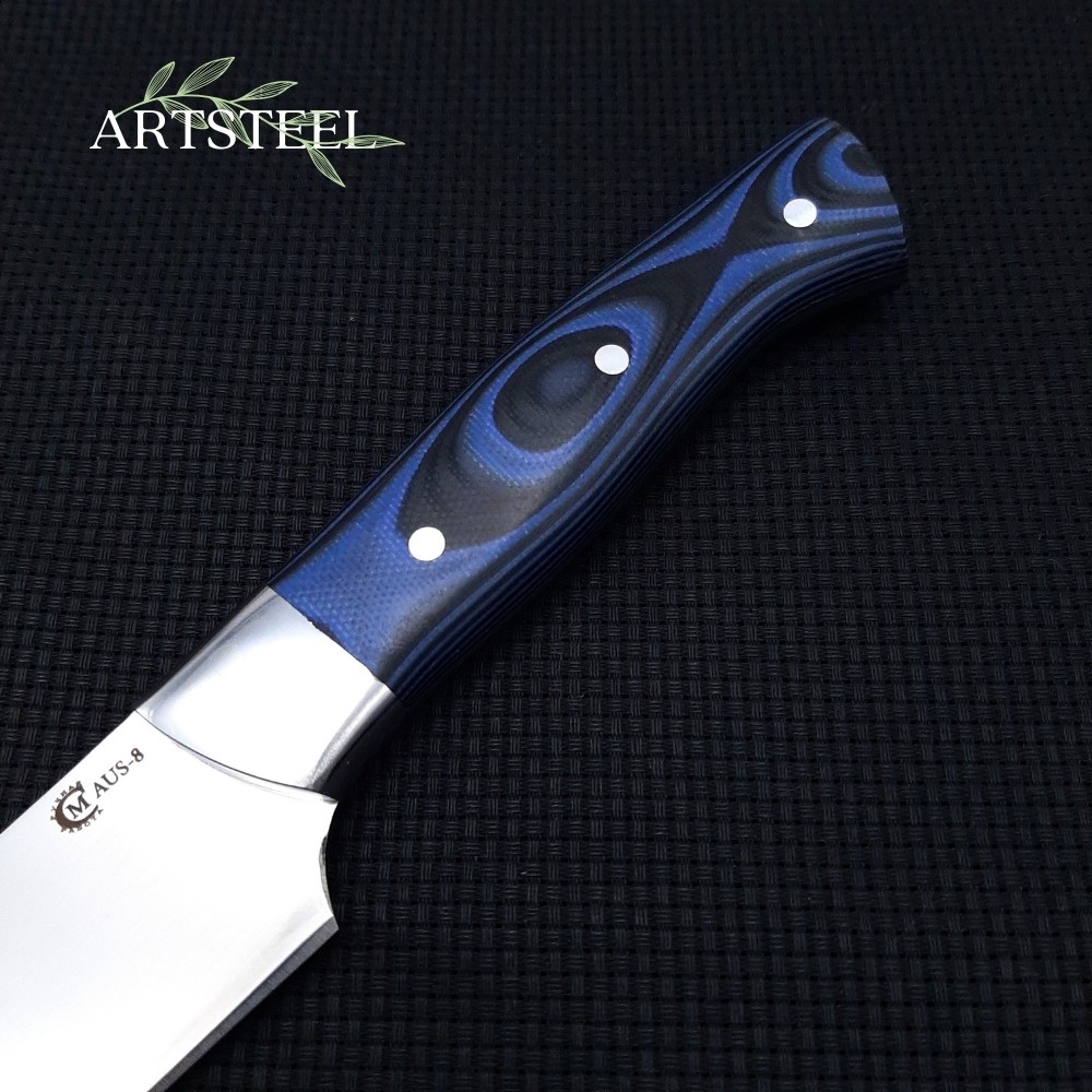 Нож Хлебный-2 из стали AUS-8, рукоять G10 в интернет-магазине art-steel.ru, фото