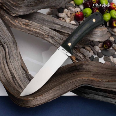 Универсальный нож Лиса ЦМ, сталь 95х18, рукоять микарта в интернет-магазине art-steel.ru, фото
