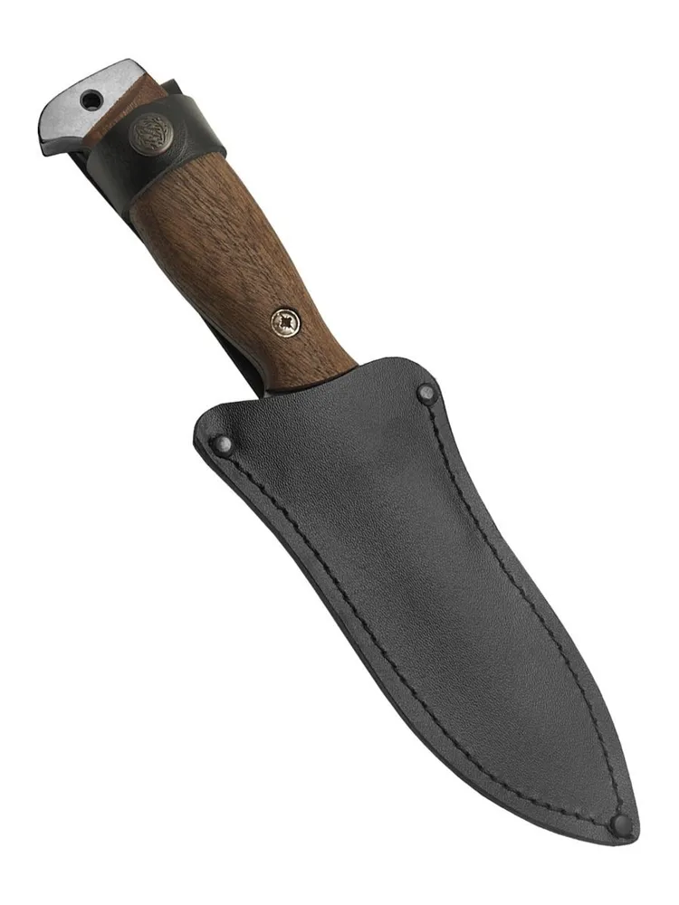 Универсальный нож Спецназ-М с кожаным чехлом, сталь AUS8, рукоять дерево в интернет-магазине art-steel.ru Универсальный нож Спецназ-М с кожаным чехлом, сталь AUS8, рукоять дерево в интернет-магазине art-steel.ru, фото