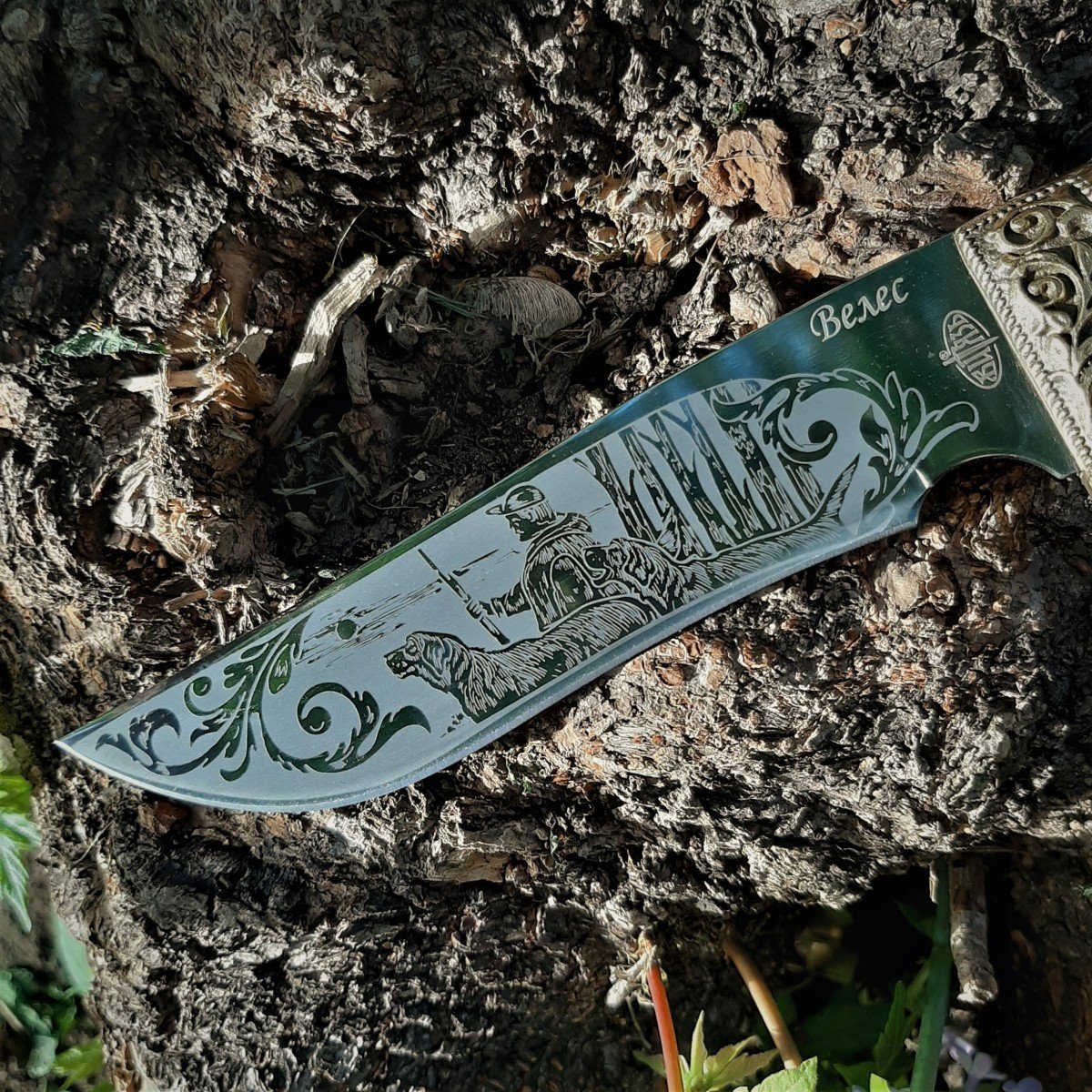 Туристический нож Велес, сталь 65Х13, рукоять дерево, латунь в интернет-магазине art-steel.ru, фото