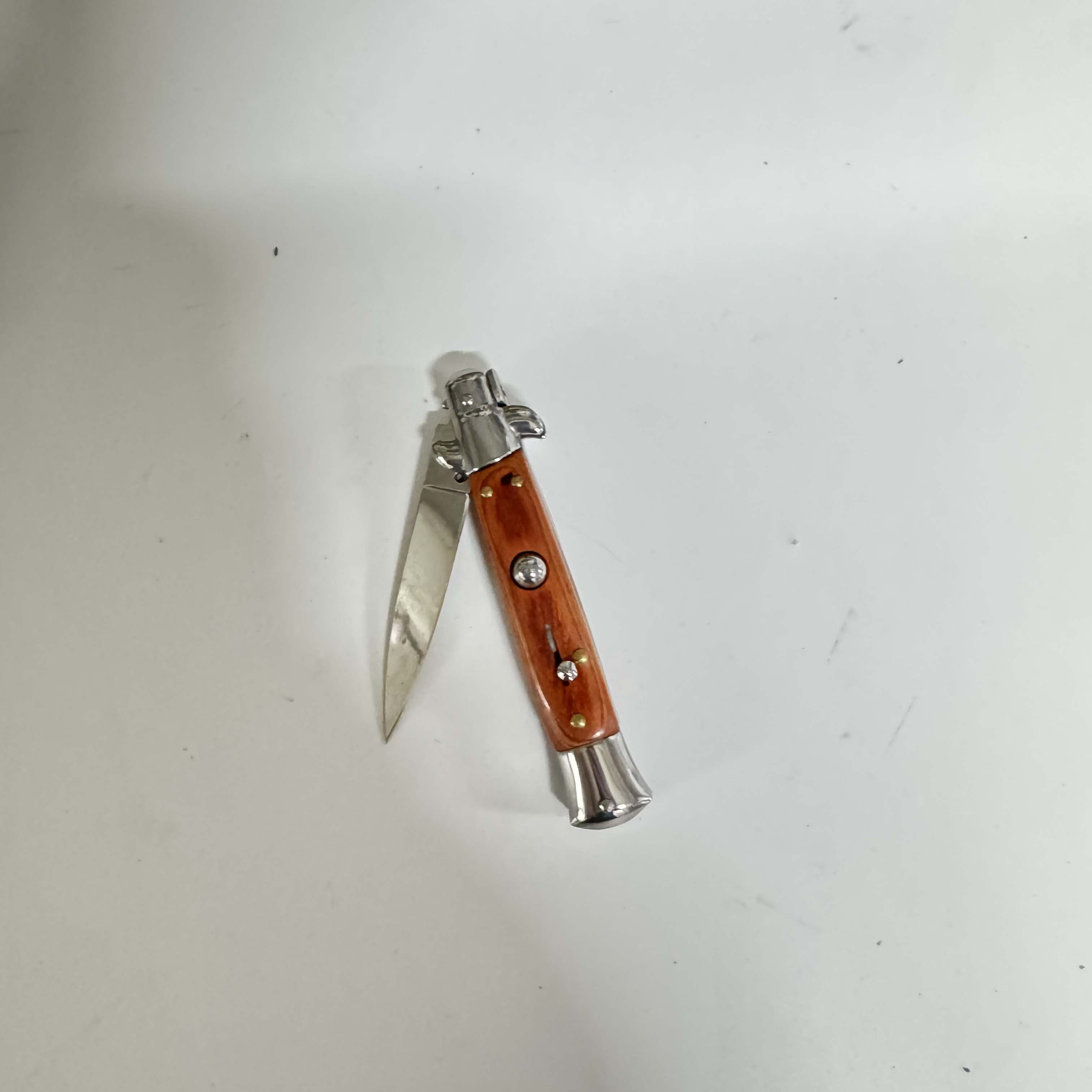 Автоматический складной нож Advisor, сталь 65Х13, рукоять дерево, сталь (уценка) в интернет-магазине art-steel.ru, фото