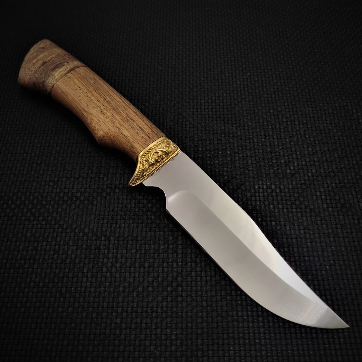 Нож Юнкер из стали 65х13, рукоять амазаку, латуннное литьё в интернет-магазине art-steel.ru, фото