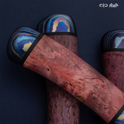 Универсальный нож Лиса, сталь Elmax, ZlaTi, рукоять стабилизированная карельская береза в интернет-магазине art-steel.ru Универсальный нож Лиса, сталь Elmax, ZlaTi, рукоять стабилизированная карельская береза в интернет-магазине art-steel.ru, фото