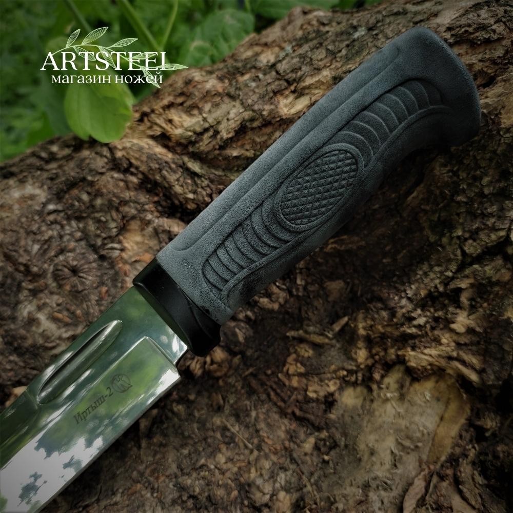 Охотничий нож Иртыш-2, сталь AUS8, рукоять эластрон в интернет-магазине art-steel.ru, фото