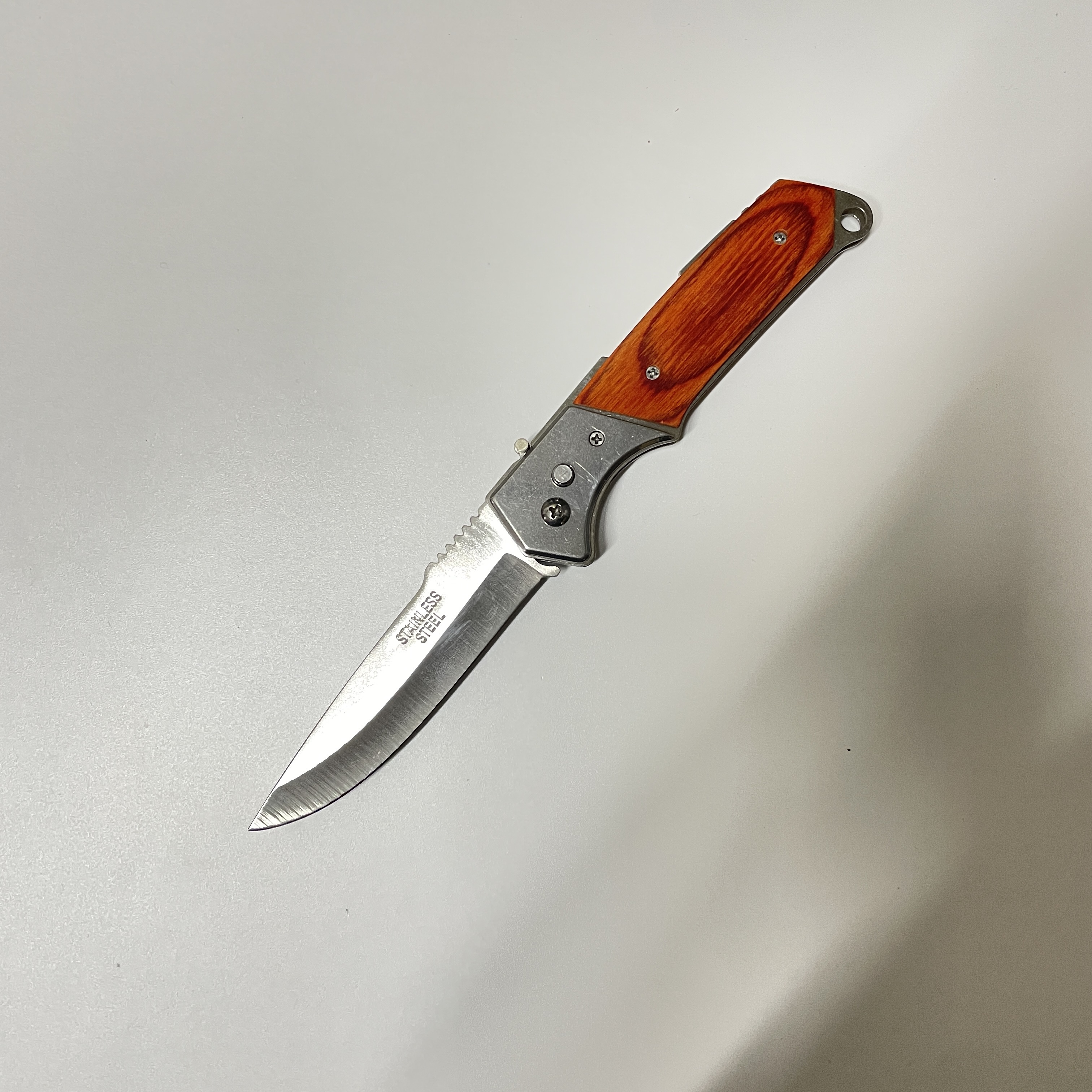 Автоматический складной нож Lord (кнопочный), сталь 40х13, рукоять бакелит, сталь в интернет-магазине art-steel.ru, фото