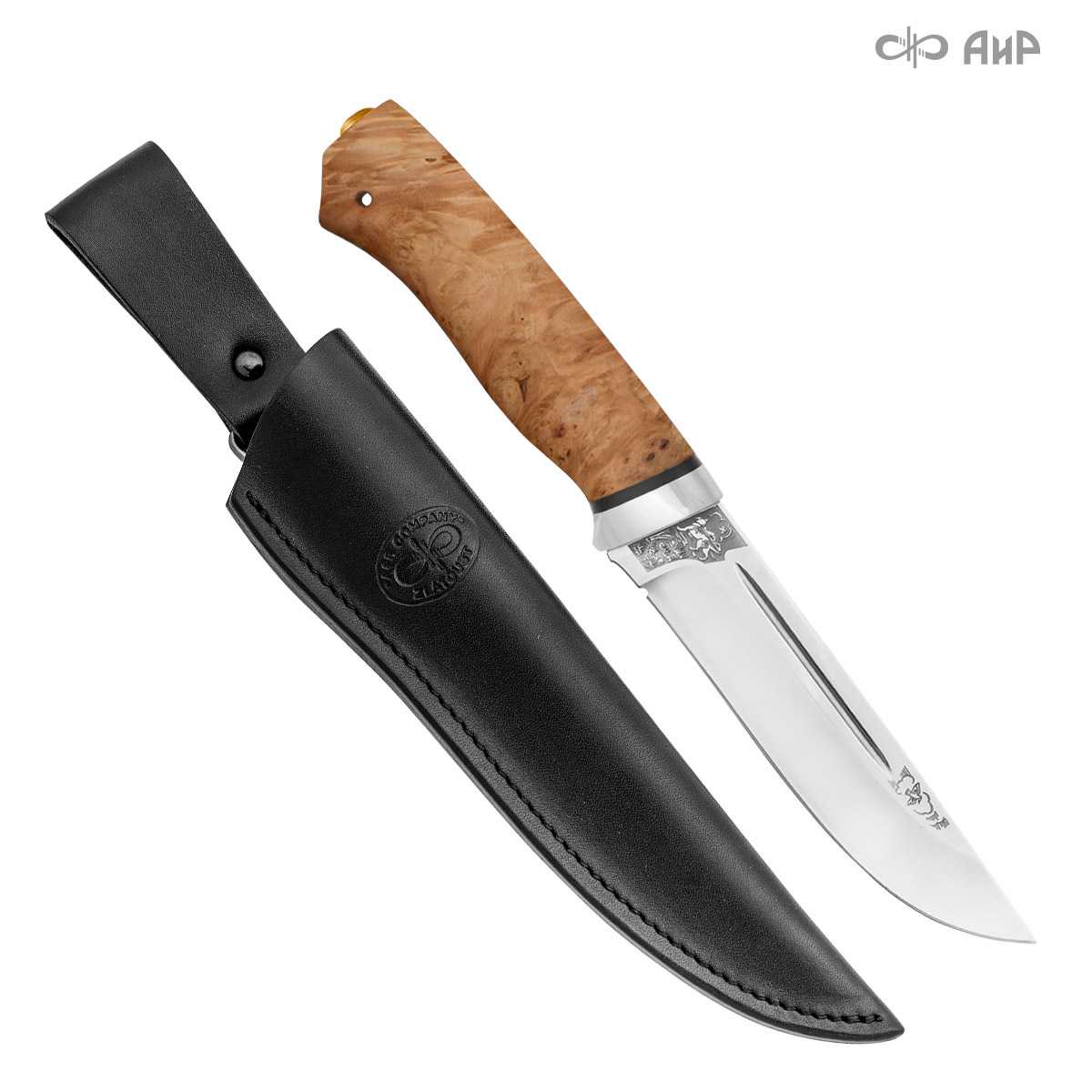 Универсальный нож Бекас, сталь ZD 0803, рукоять стабилизированный кап клена в интернет-магазине art-steel.ru, фото