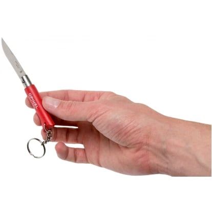 Нож-брелок Opinel №4, нержавеющая сталь, красный в интернет-магазине art-steel.ru, фото